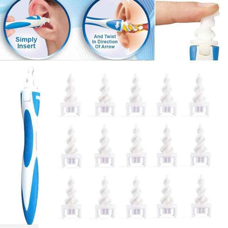 Ear Cleaner 16 Replacement Tips Earpick Easy Ear Wax Remover Spiral Earwax Cleaner Health Ear Cleaner Hearing Aid Ear Care Tools - V.I.P Digital Presence