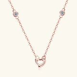 Moissanite 925 Sterling Silver Heart Necklace - V.I.P Digital Presence