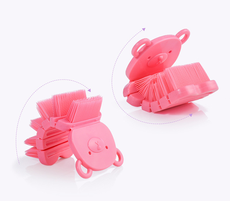Cepillo de lavado de manos de dibujos animados para bebés y niños, herramienta para lavarse las manos, limpiar las grietas de las uñas y limpiar la suciedad.