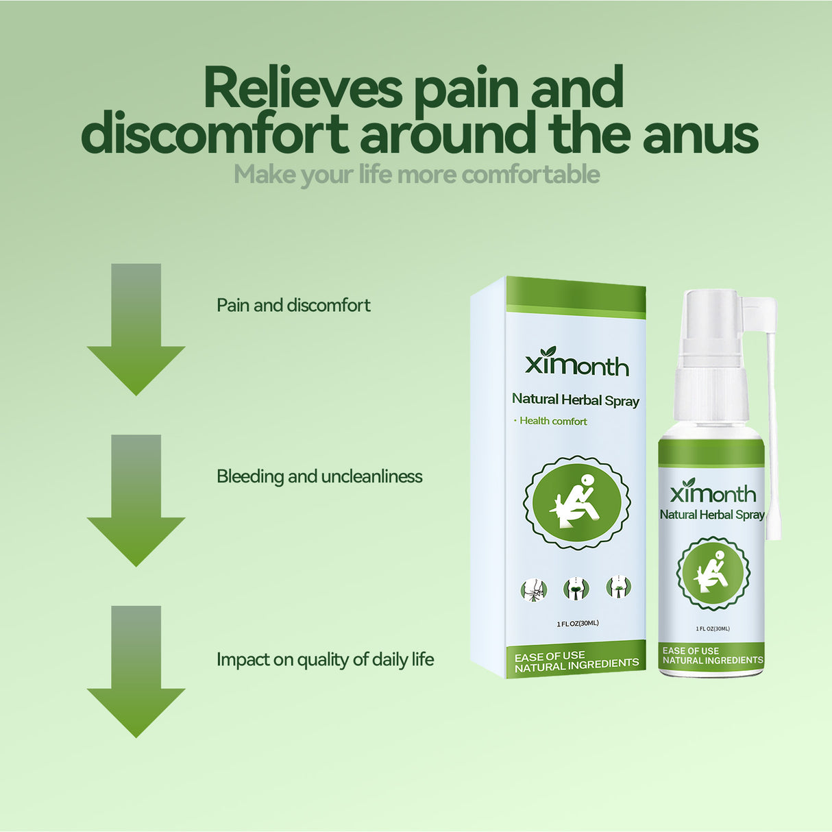 Natural Herbal Hemorrhoid Spray, Soothing Perianal Itchiness And Soothing Anal Care Spray - V.I.P Digital Presence