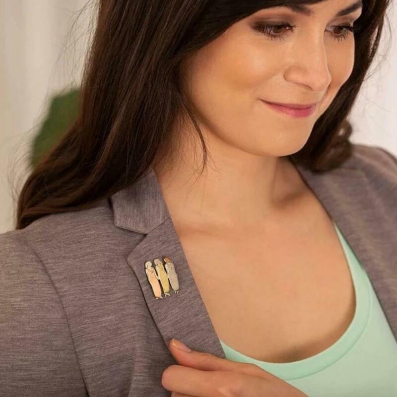 2/3/4/5/6 Sisters Pin Best Friends Pin Sisterhood Brooch Tricolor Brooch Handmand Christmas New Year Gift Durable Metal Brooches - V.I.P Digital Presence