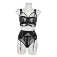 New Mesh Perspective Temptation Metal Chain Interwoven Splicing Hollow Bra Sexy Sex Underwear - V.I.P Digital Presence
