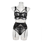 New Mesh Perspective Temptation Metal Chain Interwoven Splicing Hollow Bra Sexy Sex Underwear - V.I.P Digital Presence
