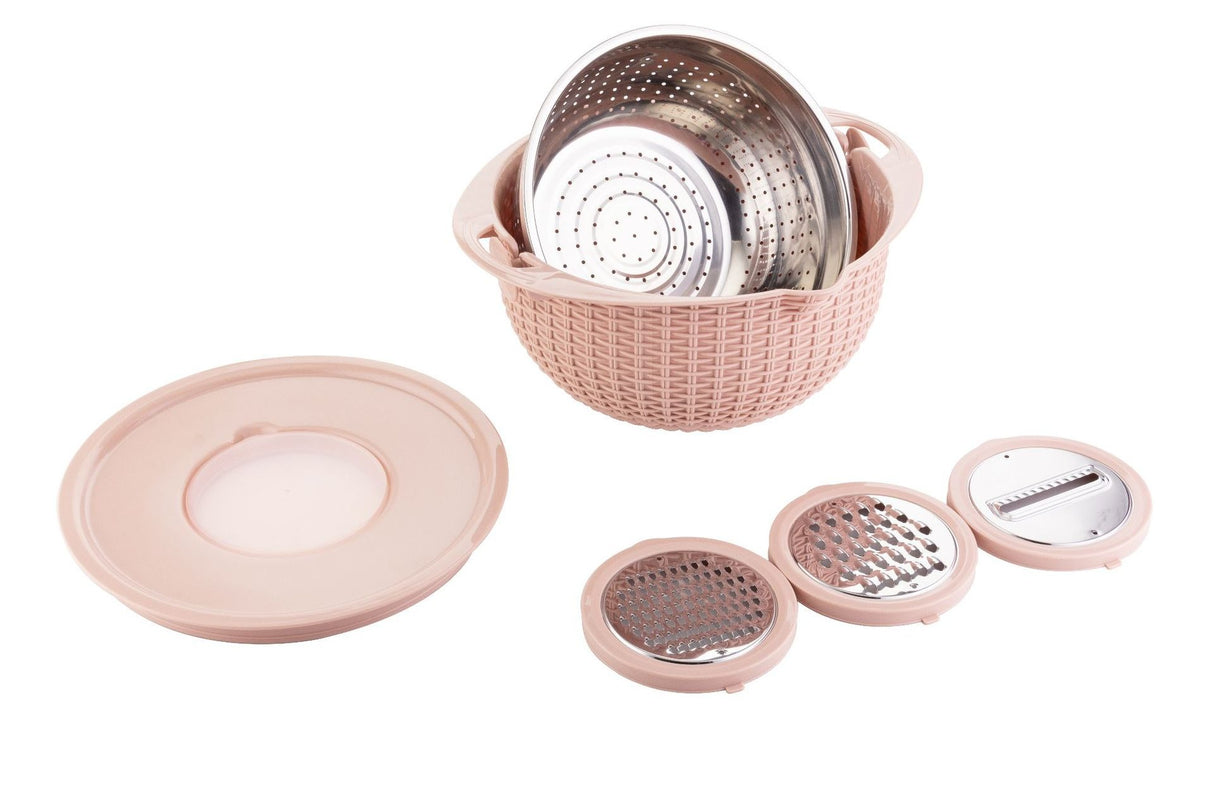 Stainless steel water filter basin household rotatable double layer vegetable washing and draining basket stainless steel line - V.I.P Digital Presence