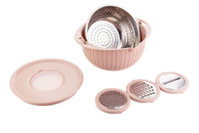 Stainless steel water filter basin household rotatable double layer vegetable washing and draining basket stainless steel line - V.I.P Digital Presence