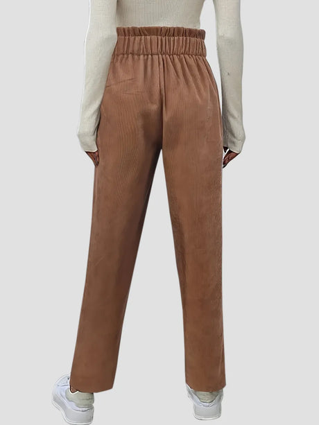 Decorative Button High Waist Pants - V.I.P Digital Presence