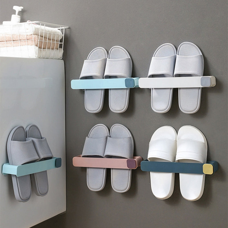 Punch-Free Shoe Rack Bathroom Slippers Rack a Lot Of Toilet Storage Wall Hanging Rack - V.I.P Digital Presence