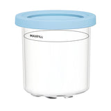 4-Pack Replacement Containers & Lids for Nin-ja Creami Deluxe Pints, 16oz, Compatible with NC299AMZ & NC300s, Original Grey - V.I.P Digital Presence