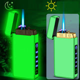 Gas electric triple fire metal windproof inflatable charging lighter personalized and creative trendy gift for boyfriend - V.I.P Digital Presence