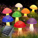 Solar mushroom light lawn LED ground plug light string outdoor waterproof one to eight plant decorative light - V.I.P Digital Presence