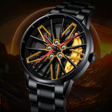 New Top Brand Luxury Mens Watches Stainless Steel Car Wheel Hub Quartz Watch For Men Military Sport Watch Relogio Masculino - V.I.P Digital Presence