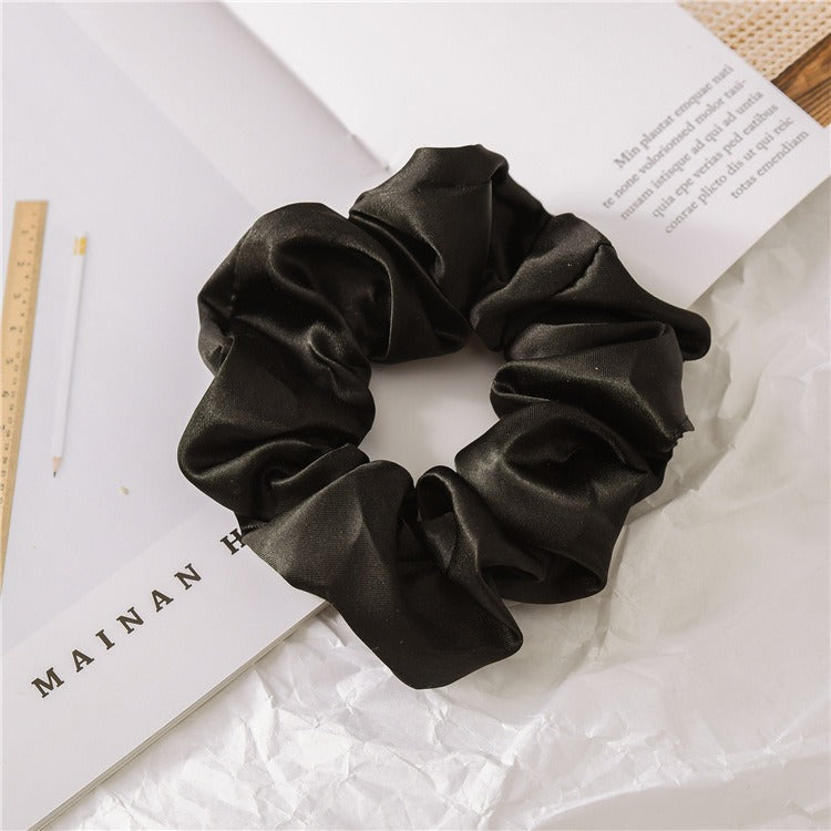 Women Silk Scrunchie Elastic Handmade Multicolor Hair Band Ponytail Holder Headband Hair Accessories 1PC Satin Silk Solid Colo - V.I.P Digital Presence