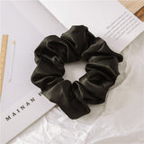 Women Silk Scrunchie Elastic Handmade Multicolor Hair Band Ponytail Holder Headband Hair Accessories 1PC Satin Silk Solid Colo - V.I.P Digital Presence
