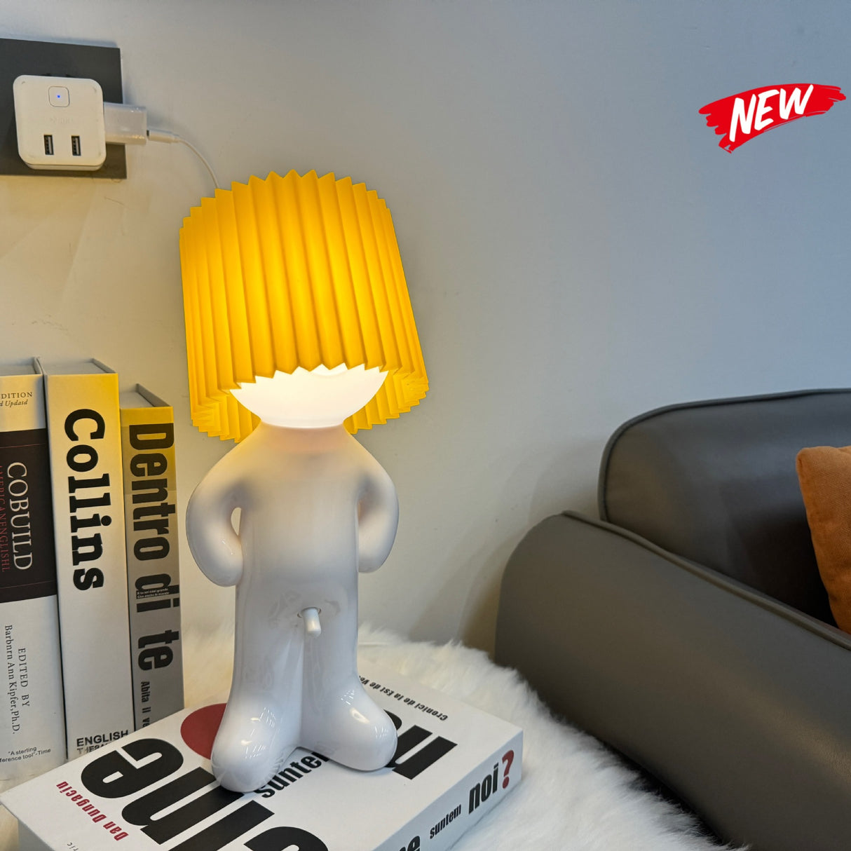 USB plug-in creative MR P shy desk lamp a little shy boy naughty night light without plug - V.I.P Digital Presence