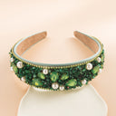 Personalized Design Colorful Turquoise Diamond Inlaid Wide Edge Fabric Candy Colored Headband Temperament Headwear - V.I.P Digital Presence