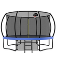 12FT Recreational Kids Trampoline with Safety Enclosure Net & Ladder, Outdoor Recreational Trampolines - V.I.P Digital Presence