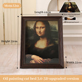 3D Mona Lisa Cat Scratcher with Removable Oil Painting Frame - V.I.P Digital Presence