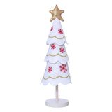 Cute Christmas Tree Fabric Wooden Display Window Desktop Christmas Embroidery Snowflake Decoration - V.I.P Digital Presence