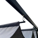 10x10 Ft Outdoor Patio Retractable Pergola With Canopy Sunshelter Pergola for Gardens,Terraces,Backyard,Gray - V.I.P Digital Presence