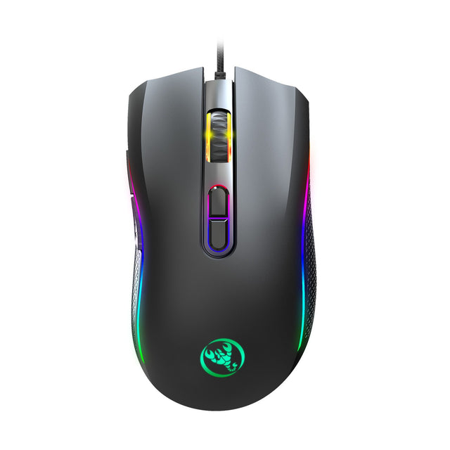 Computer gaming mouse e-sports internet cafe RGB luminous mouse MOUSE e-sports chicken eating wired mouse - V.I.P Digital Presence
