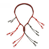 Hunting Decoy Rope Hunting Duck Call Lanyard Cord Hunter Game Whistle Lanyard Hunting Decoy Rope with 12 Adjustable Loops Rings - V.I.P Digital Presence