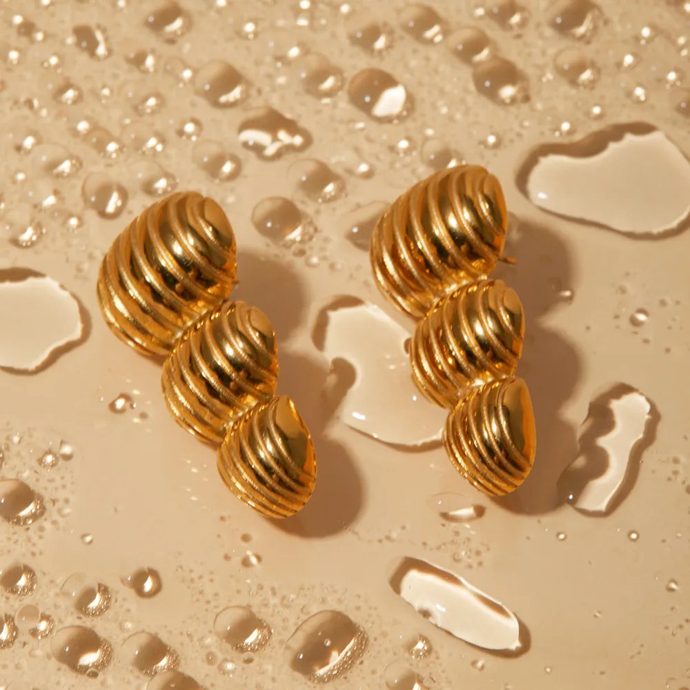 Stainless Steel Geometric Stud Earrings - V.I.P Digital Presence