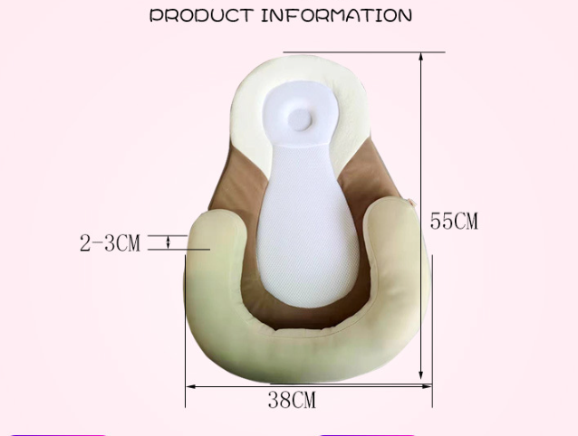 Baby Pillows for Sleeping,Baby Snuggle Nest Sleeper Lounger with Soft&Breathable Head Support Pillow - V.I.P Digital Presence