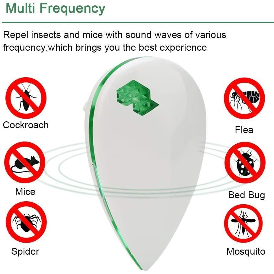 Ultrasonic mosquito repellent Indoor plug-in multi-functional insect repellent LED night light mouse repellent - V.I.P Digital Presence