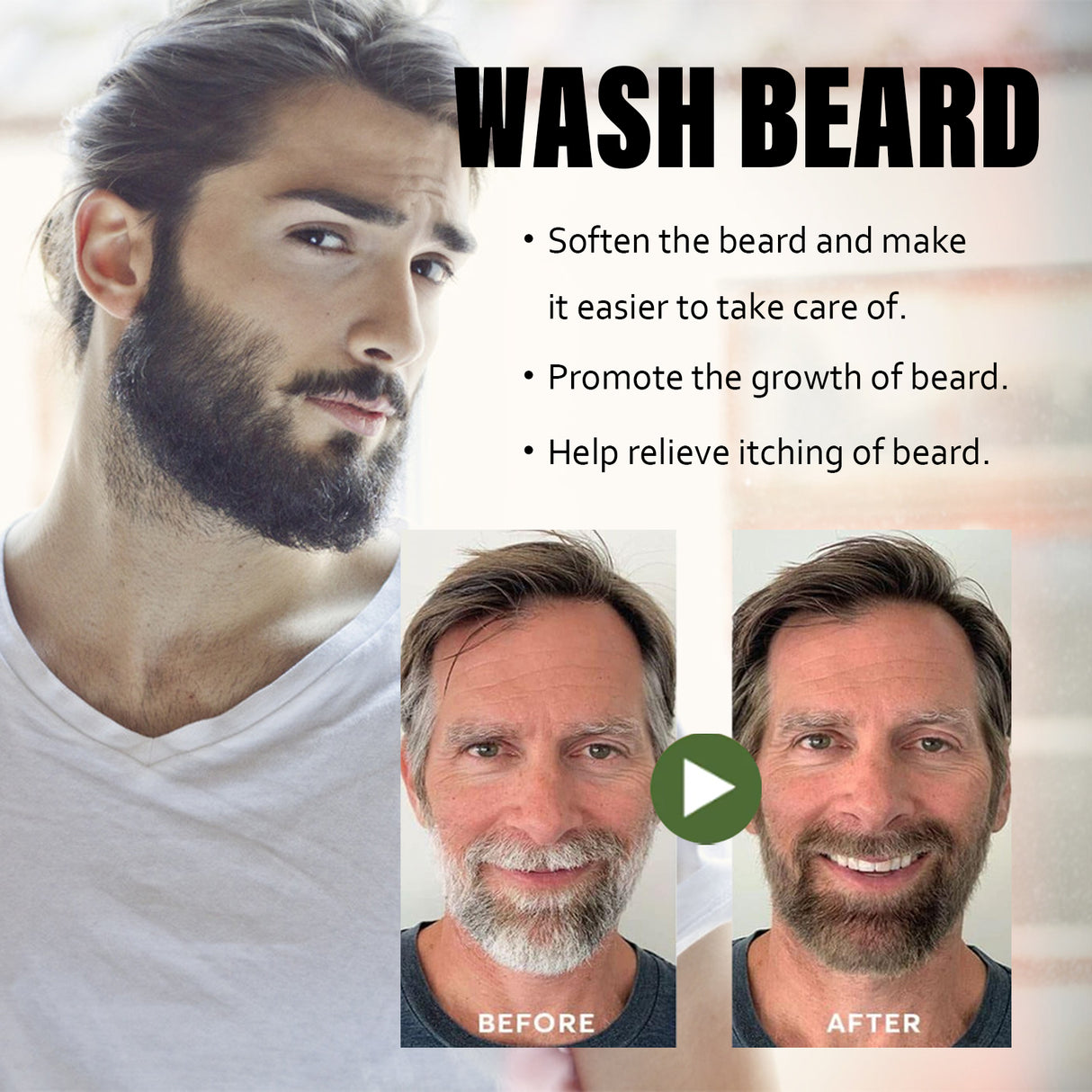 Polygonum Multiflorum Beard Soap, Gentle Cleansing Moisturizing Soap For Men's Thick Black Beard - V.I.P Digital Presence