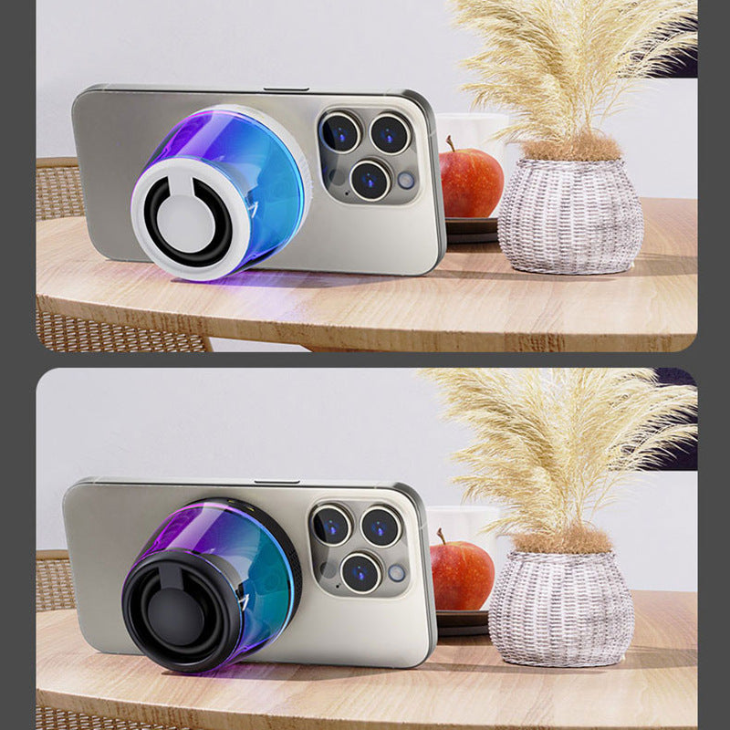 Magnetic Speaker Phone Holder Portable RGB Light Bluetooth Speaker Subwoofer Outdoor TWS Speaker - V.I.P Digital Presence