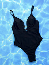 Crisscross Spaghetti Strap Plunge One-Piece Swimwear - V.I.P Digital Presence