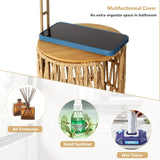 Freestanding Toilet Paper Holder with Storage 3 Rolls of Tissue Holder for Bathroom Handmade Woven Toilet Paper Roll Stand - V.I.P Digital Presence