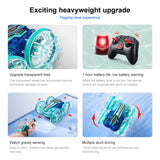 Colorful light wheel double-sided stunt amphibious remote control car watch dual control four-wheel drive power - V.I.P Digital Presence