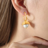 18K Gold-Plated Bead Dangle Earrings - V.I.P Digital Presence