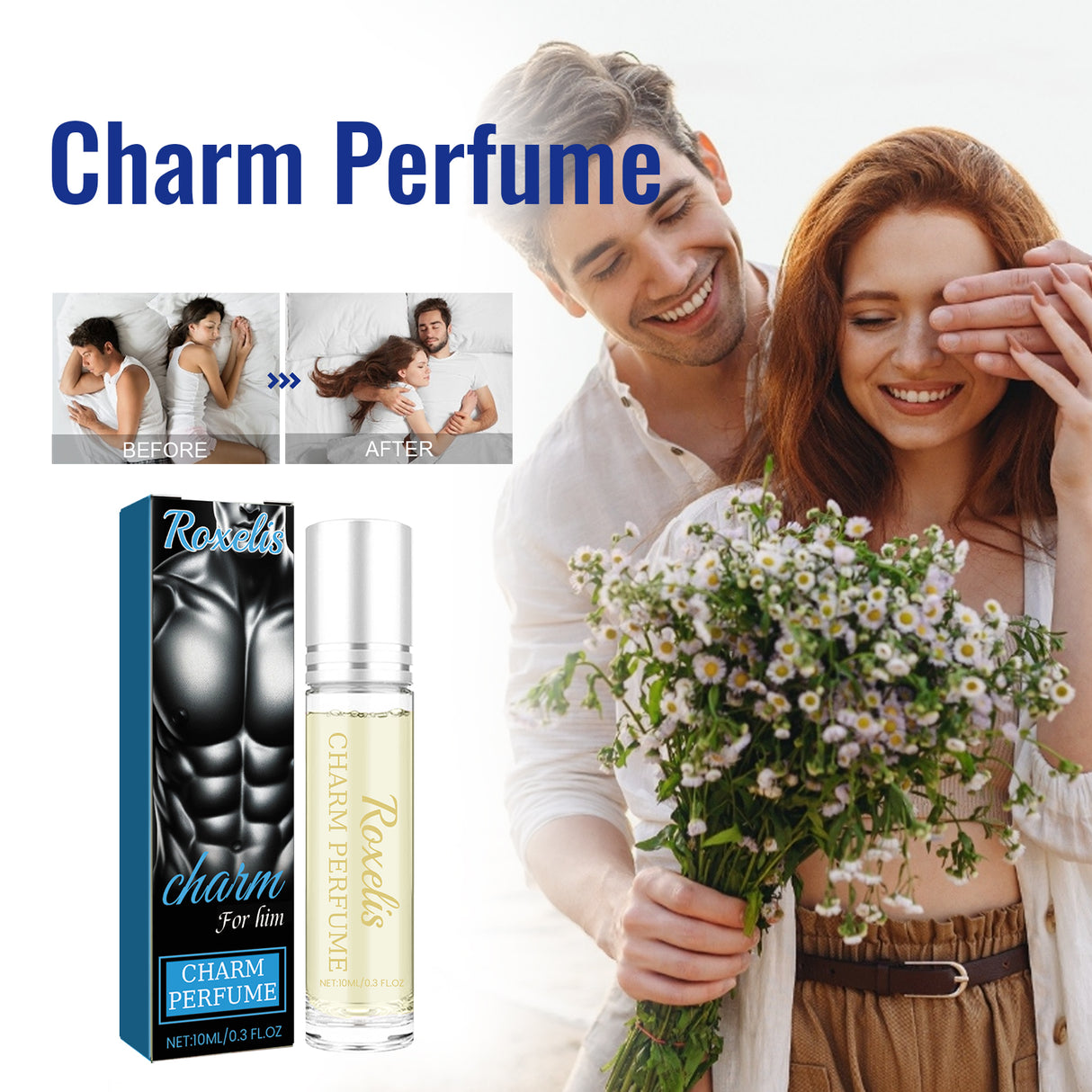 Charm Perfume, Men With Light Fragrance Wrist Neck Legs Lovers Body Fragrance Natural Clear - V.I.P Digital Presence