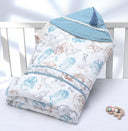 Manta de algodón para bebé recién nacido, edredón de primavera para bebé recién nacido, doble capa, saco de dormir antichoque de algodón para bebé.