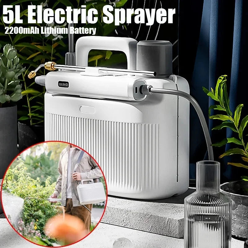 5L Garden Electric Sprayer Pesticide Spray Watering Flower Electric Tools For 2200mAh Lithium Battery Mini Atomization Sprayer - V.I.P Digital Presence