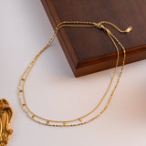 Double layered tassel necklace French fashion niche collarbone chain light luxury niche design necklace - V.I.P Digital Presence