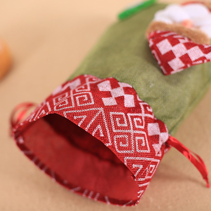 Christmas decoration gift bag, children's linen bundle mouth apple bag, candy biscuit bag, Christmas gift bag - V.I.P Digital Presence