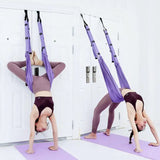 Adjustable Aerial Yoga Strap Elastic Stretch Door Hanging Yoga Belts Hammock Swing Aerial Yoga Rope Fitness Device For Women - V.I.P Digital Presence