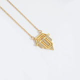 Roman retro flag design pendant necklace for women's collarbone chain - V.I.P Digital Presence