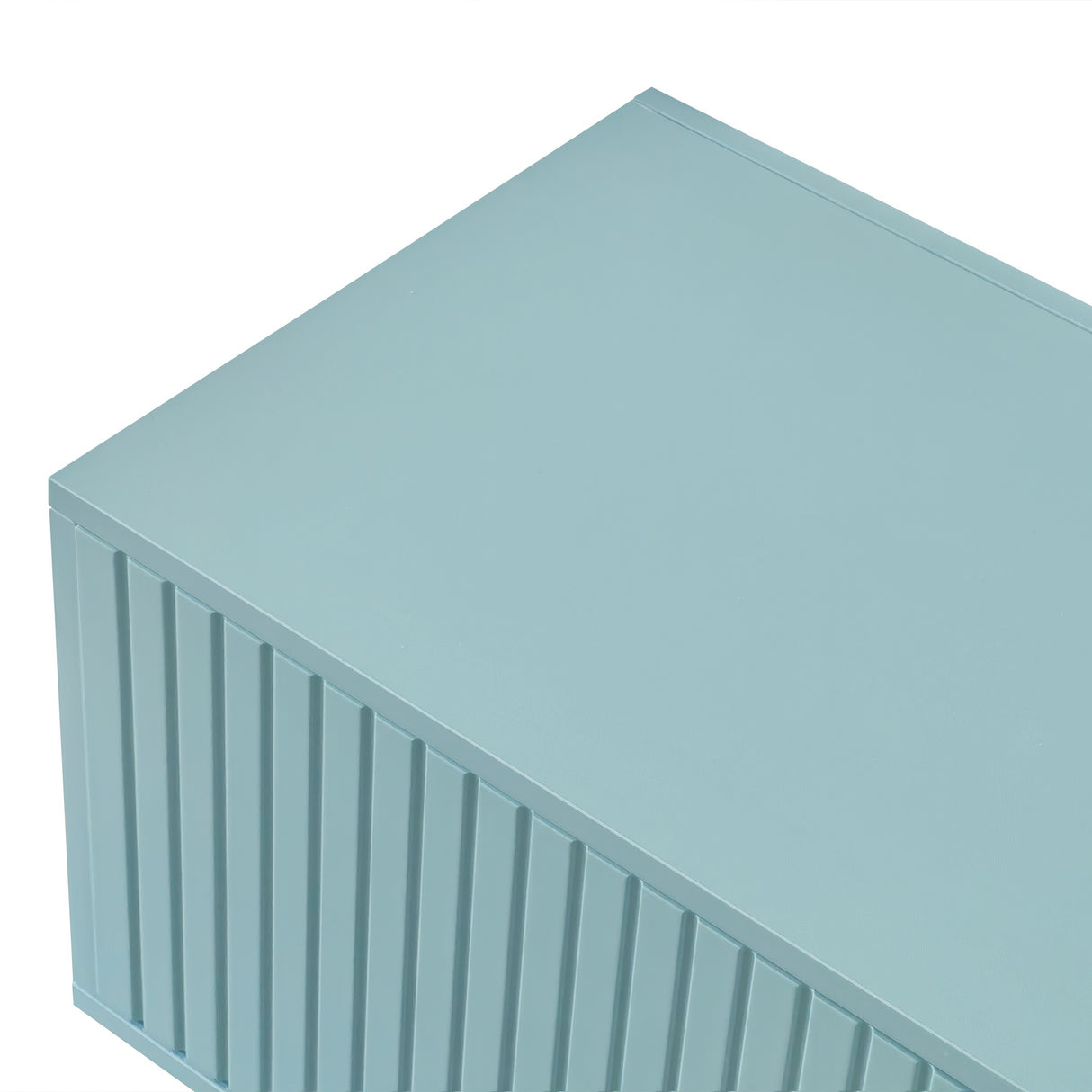 Modern Shoe Storage Bench with Hidden Storage and Upholstered Cushions for Bedside, Living Room and Entryway (Tiffany Blue) - V.I.P Digital Presence
