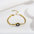 Zircon 18K Bracelet Necklace Zircon Geometry Fashion Simple Titanium Steel Bracelet - V.I.P Digital Presence