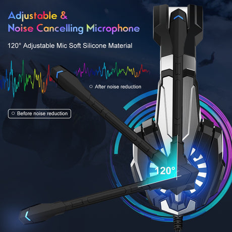 S9 Head mounted Esports Gaming Earphones Wired Luminous Computer Earphones PS4 Earphones - V.I.P Digital Presence