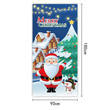 New Christmas Door Curtains, Flags, Outdoor Photography, Santa Claus and Puppies, Background Decoration, Hanging Cloth - V.I.P Digital Presence