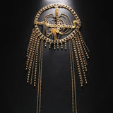 New Tassel Hair Chain Bridal Headpiece for Women Rave Accessories Stage Rhinestone Geometric Head Chain Hat Jewelry Gifts - V.I.P Digital Presence