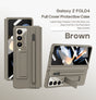 Samsung Fold5 phone case FOLD4 folding screen leather hinge pen slot all inclusive protective cover film, suitable for all in one use - V.I.P Digital Presence