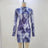 High Neck Long Sleeve Printed Dress - V.I.P Digital Presence