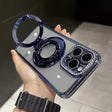 Water diamond gradient glitter suitable for iPhone 15 phone case magnetic bracket Apple 14 ProMax - V.I.P Digital Presence