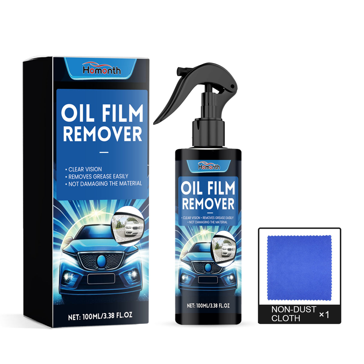 Windshield Oil Film Cleaner, Car Windshield Dust Stains Oil Film Clean Liquid - V.I.P Digital Presence